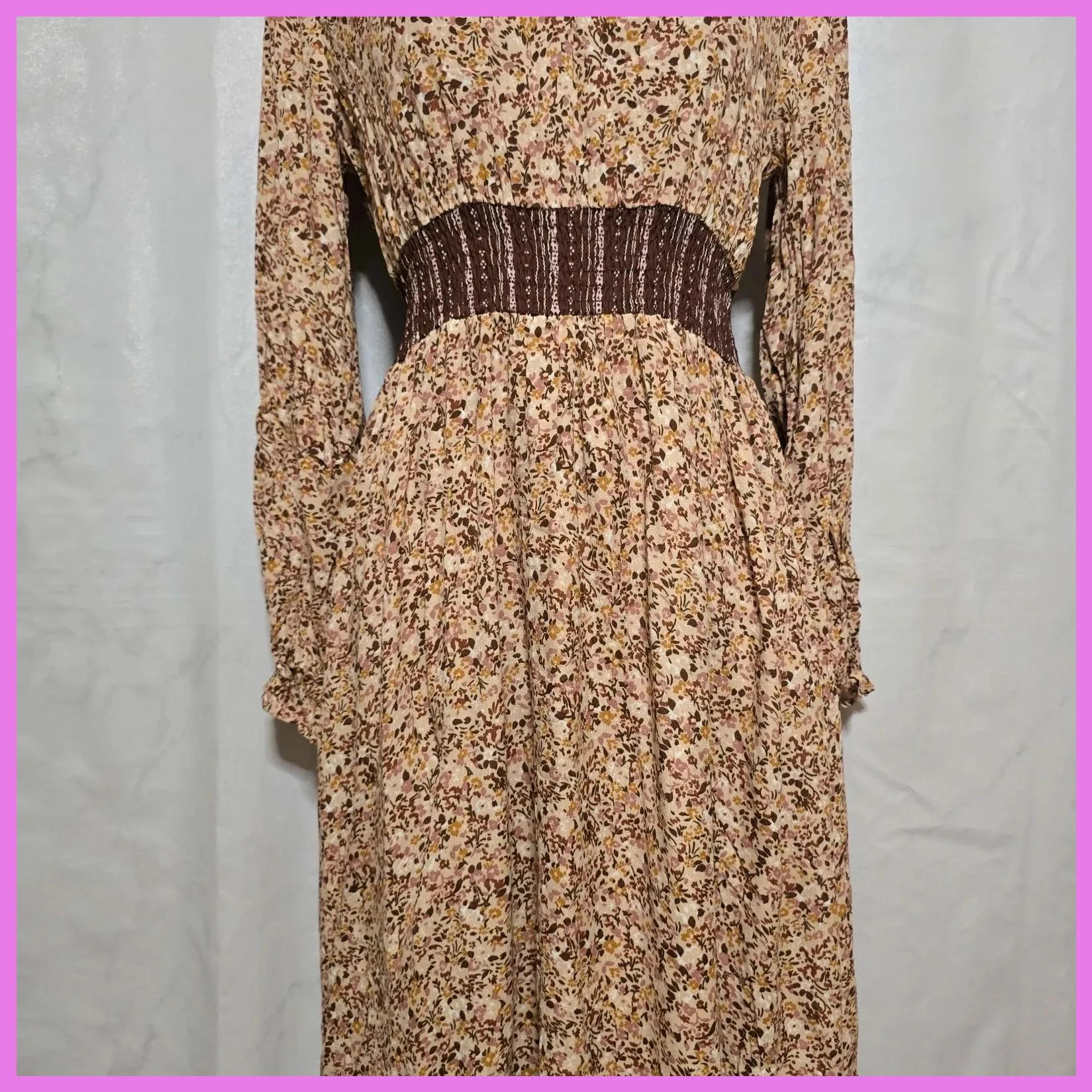 Vestido estampado talla 40 – Cherry Paris – taille L / 40 / 12 3