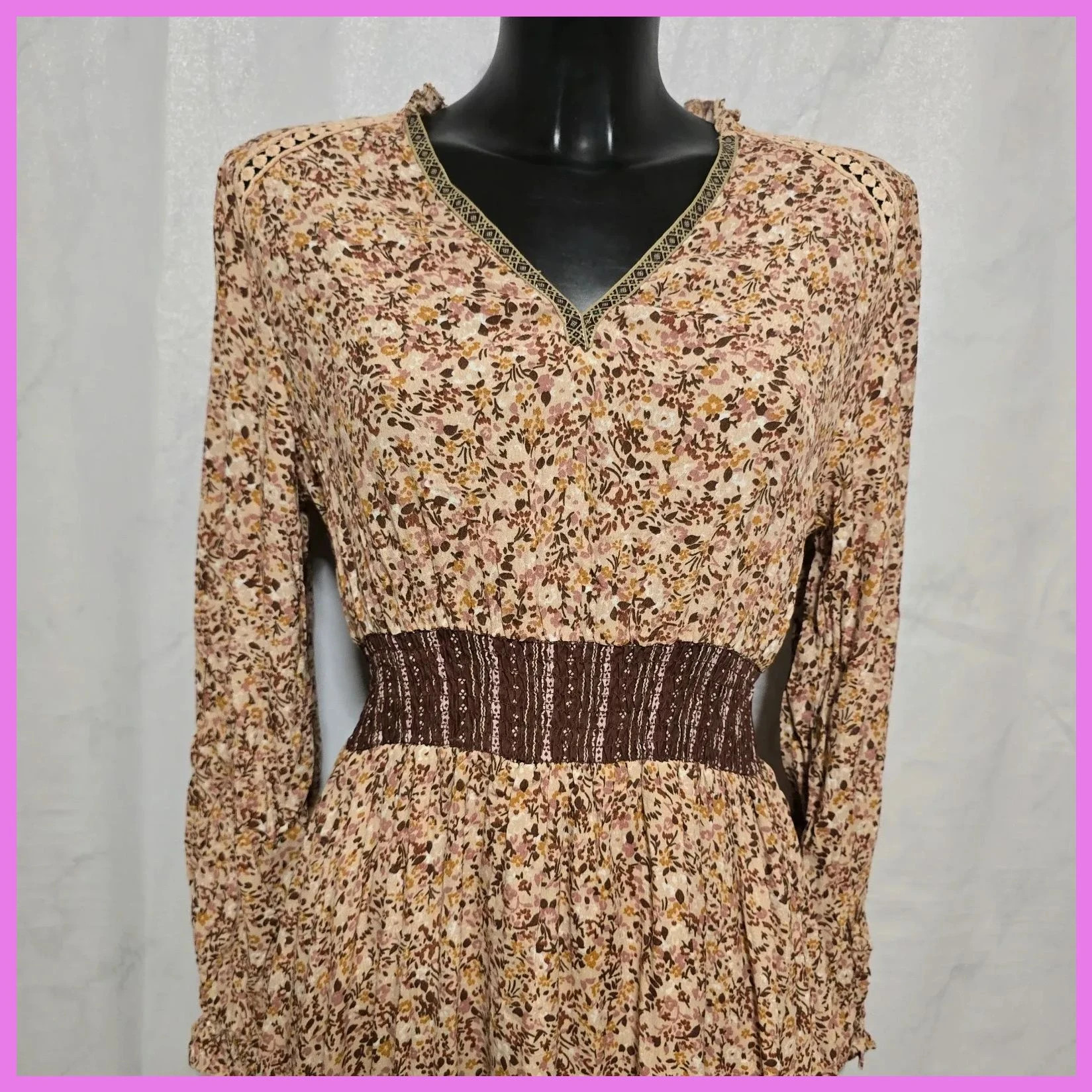 Vestido estampado talla 40 – Cherry Paris – taille L / 40 / 12 2