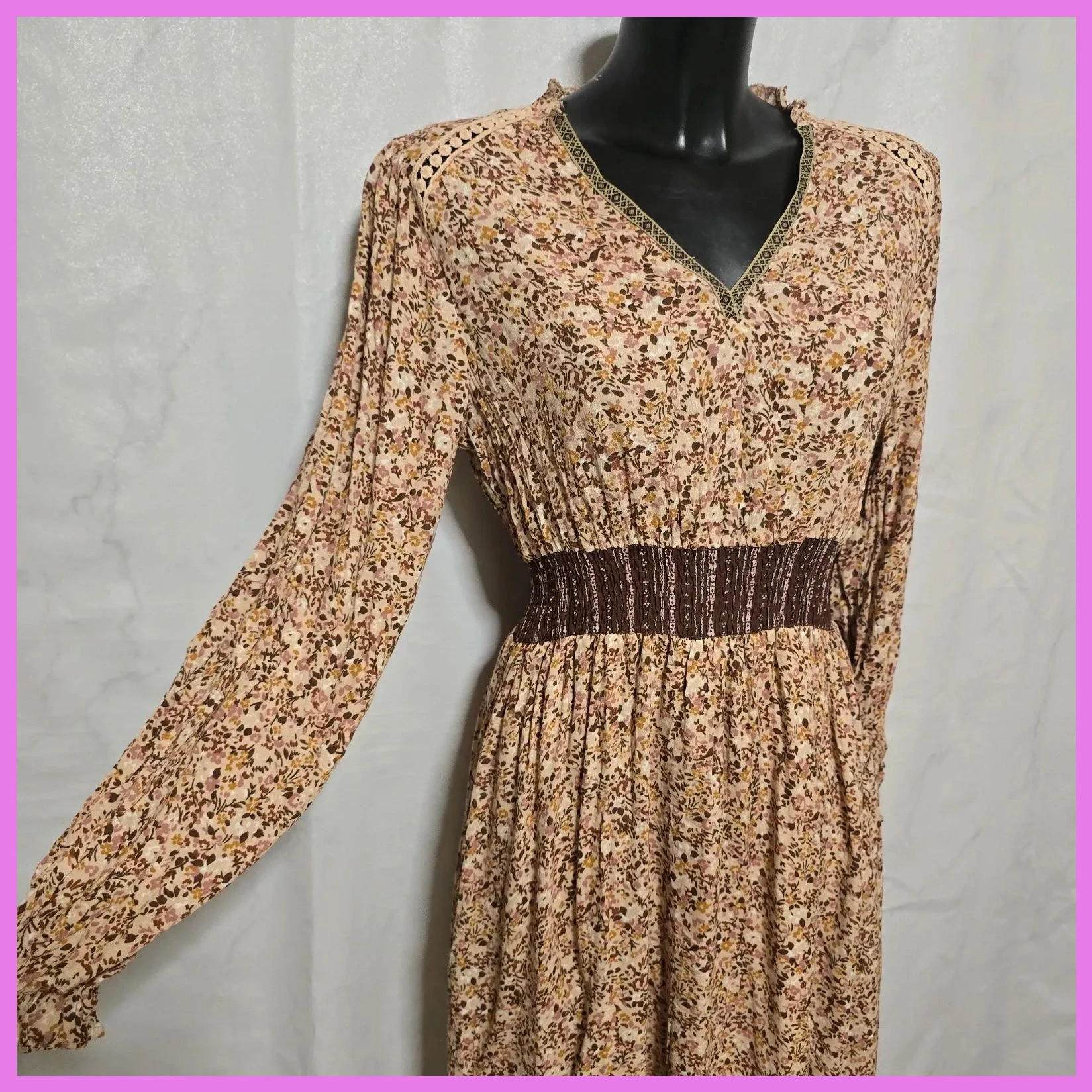 Vestido estampado talla 40 – Cherry Paris – taille L / 40 / 12 4