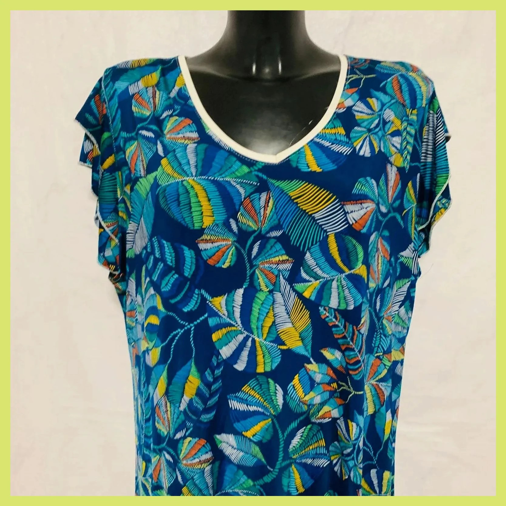 Vestido estampado – moda espaňola – taille 4XL / 48 / 20 2