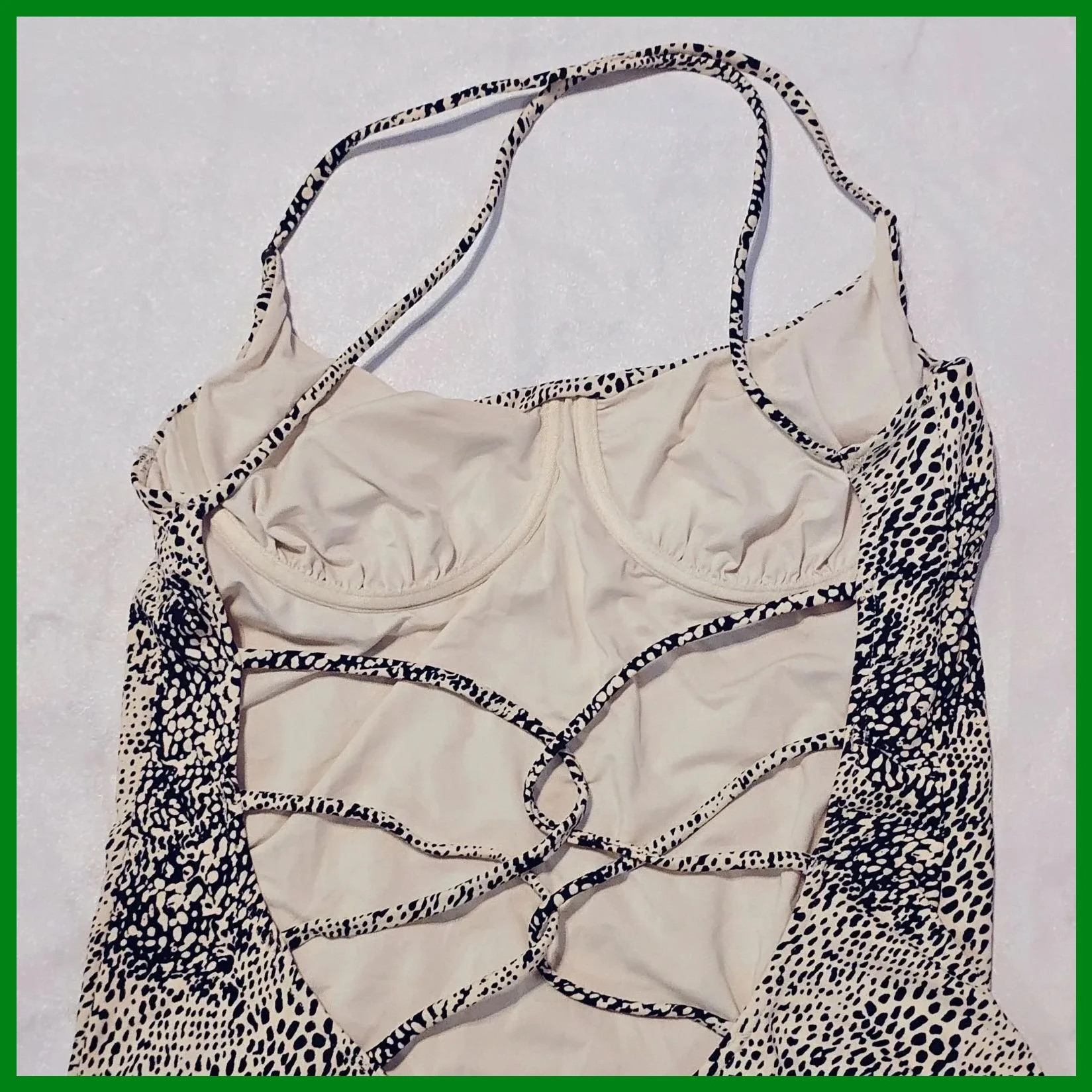 Bañador estampado vintage – Vintage Dressing – taille XL / 42 / 14 5