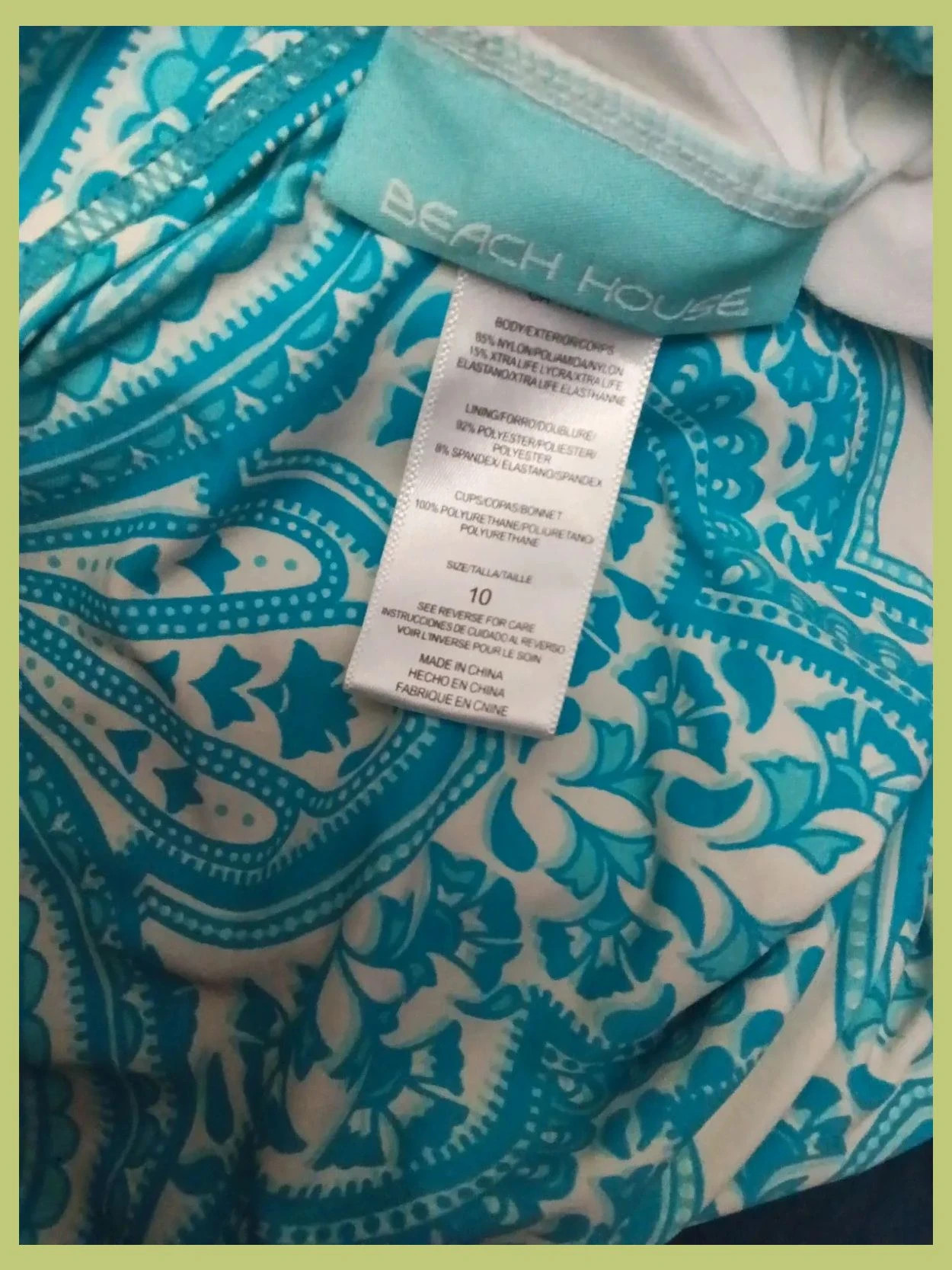 Top de baño talla 38 – beach house – taille M / 38 / 10 5