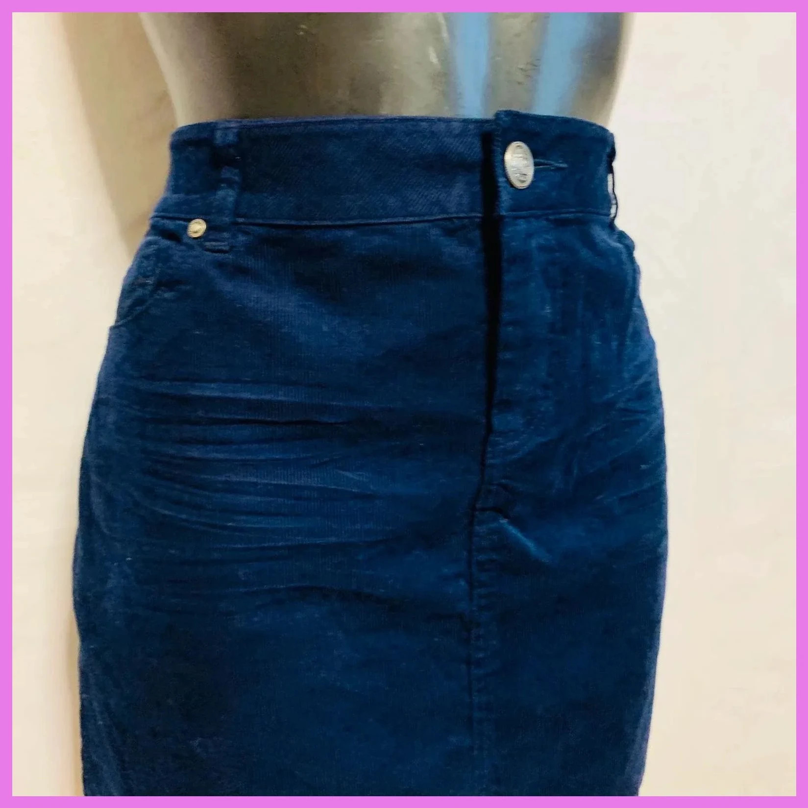 Falda de pana azul marino – ORSAY – taille M / 38 / 10 2