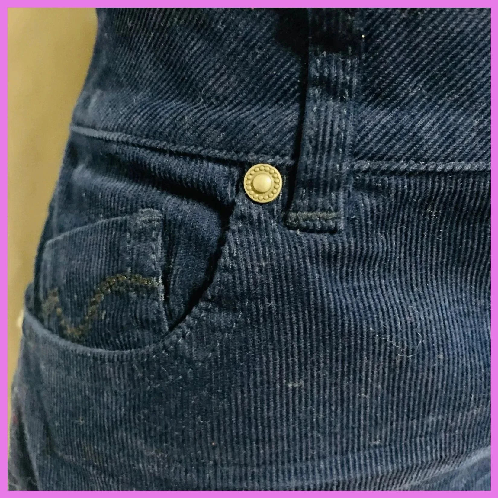 Falda de pana azul marino – ORSAY – taille M / 38 / 10 4