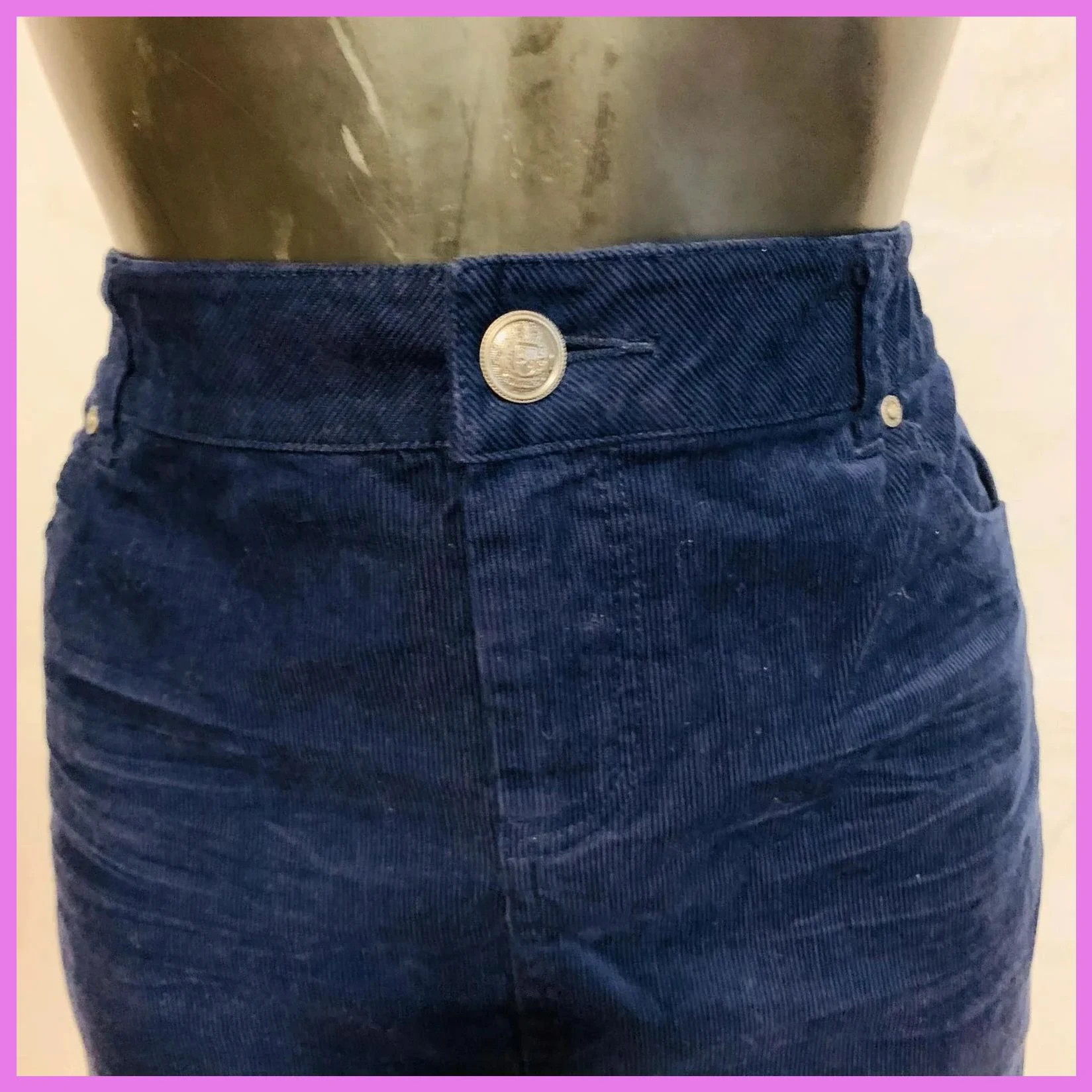 Falda de pana azul marino – ORSAY – taille M / 38 / 10 3