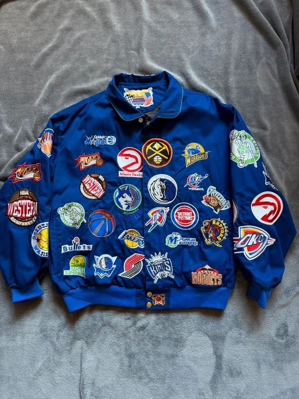 Veste style nascar jeff Hamilton design x nba rework taille XL