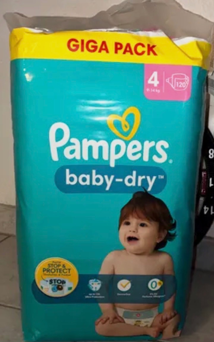 120 Couches Pampers 14kg 