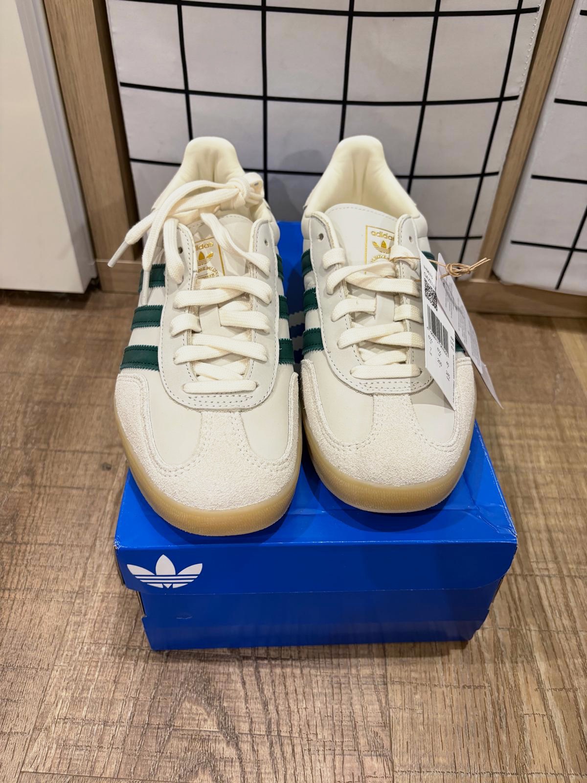 Zapatillas Adidas Gazelle Indoor beige y verde – Adidas – taille EU 40 6