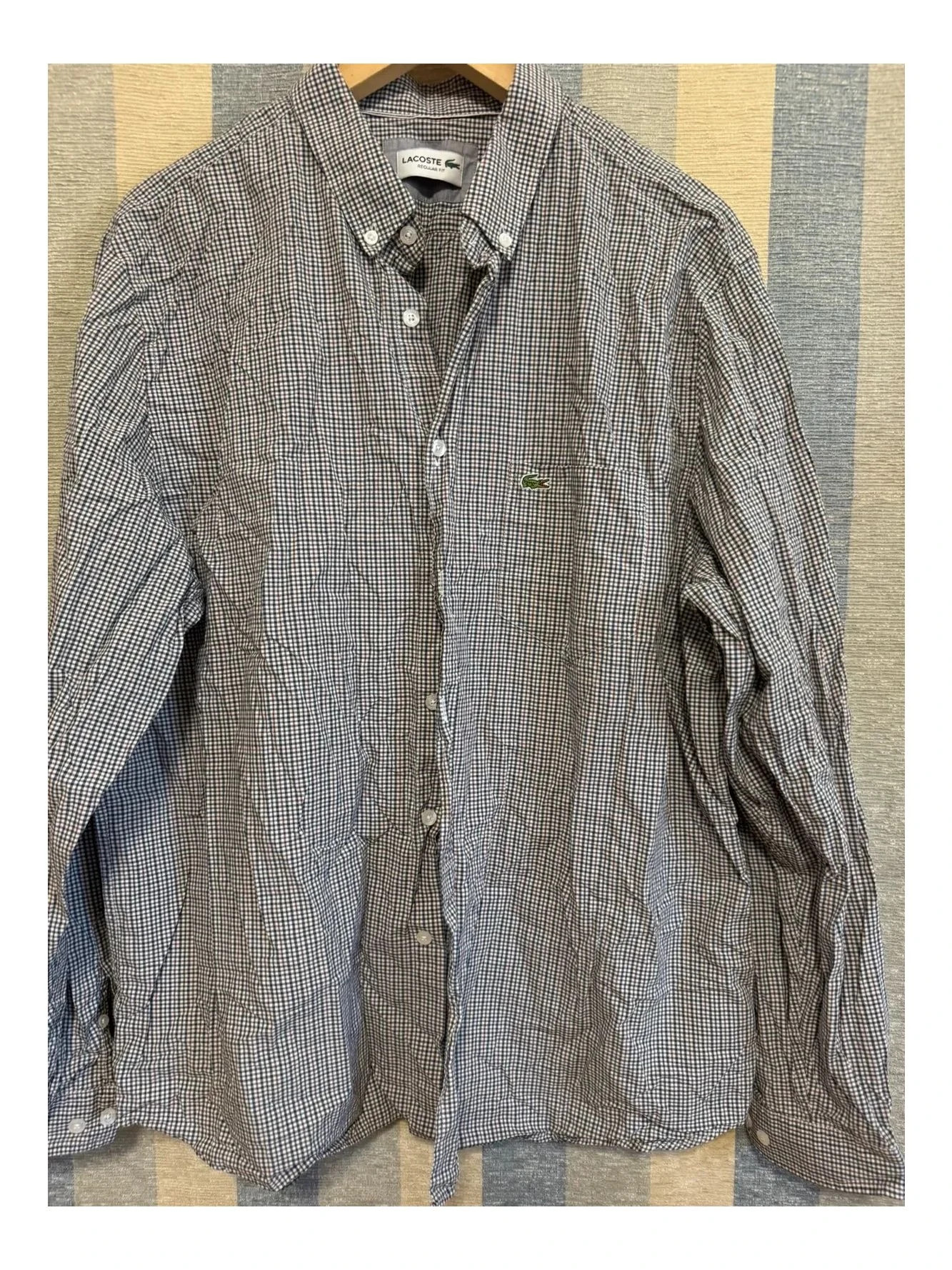 Camisa cuadros algodón de Lacoste talla 46 📀 – Lacoste – taille 46 cm 2