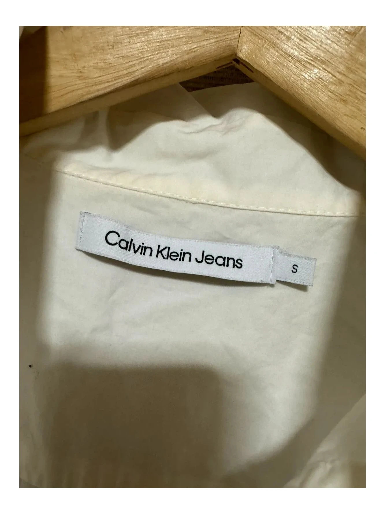 Camisa blanca algodón de Calvin Klein talla S 📀 – Calvin Klein – taille S 5