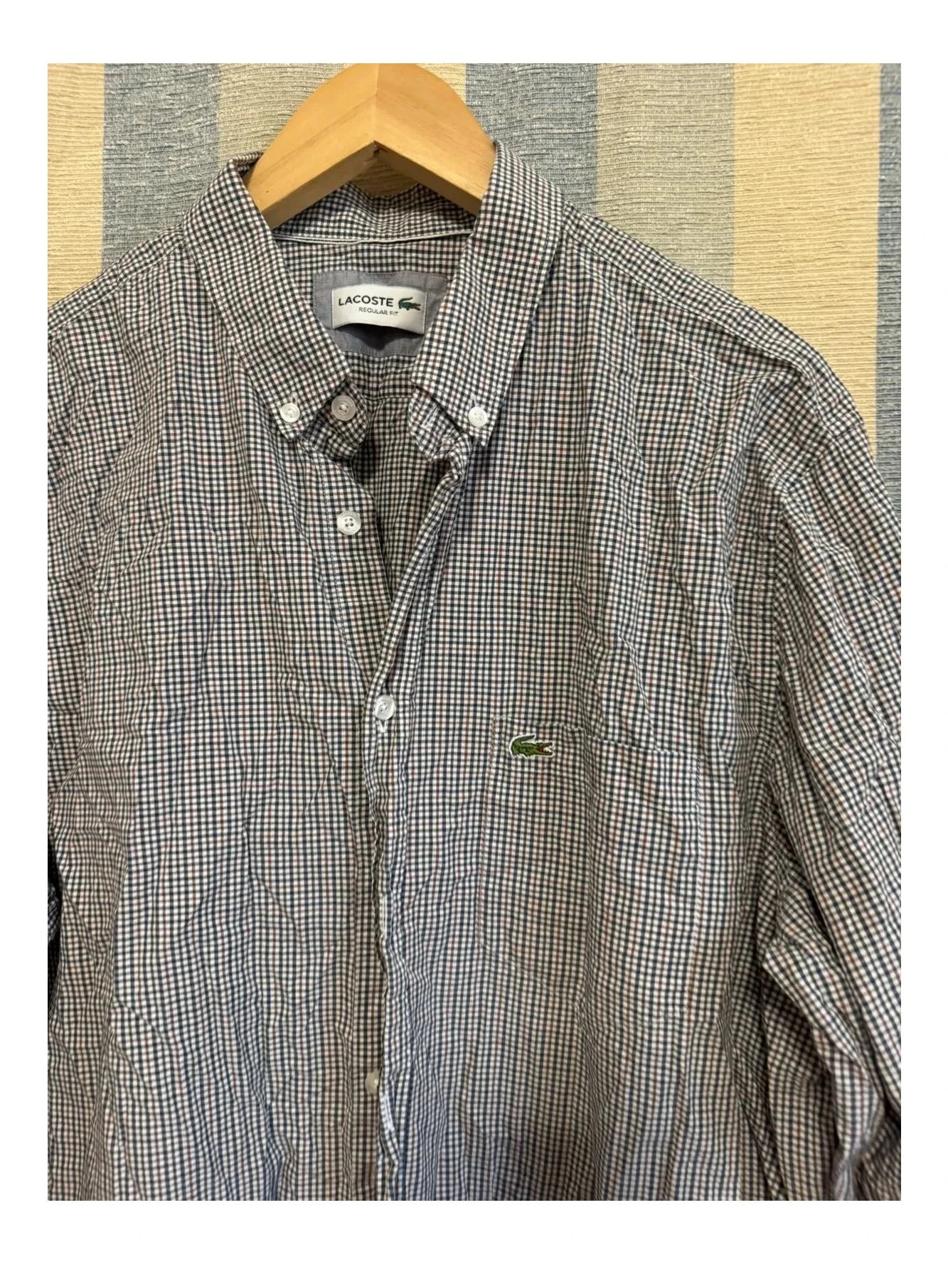 Camisa cuadros algodón de Lacoste talla 46 📀 – Lacoste – taille 46 cm 3