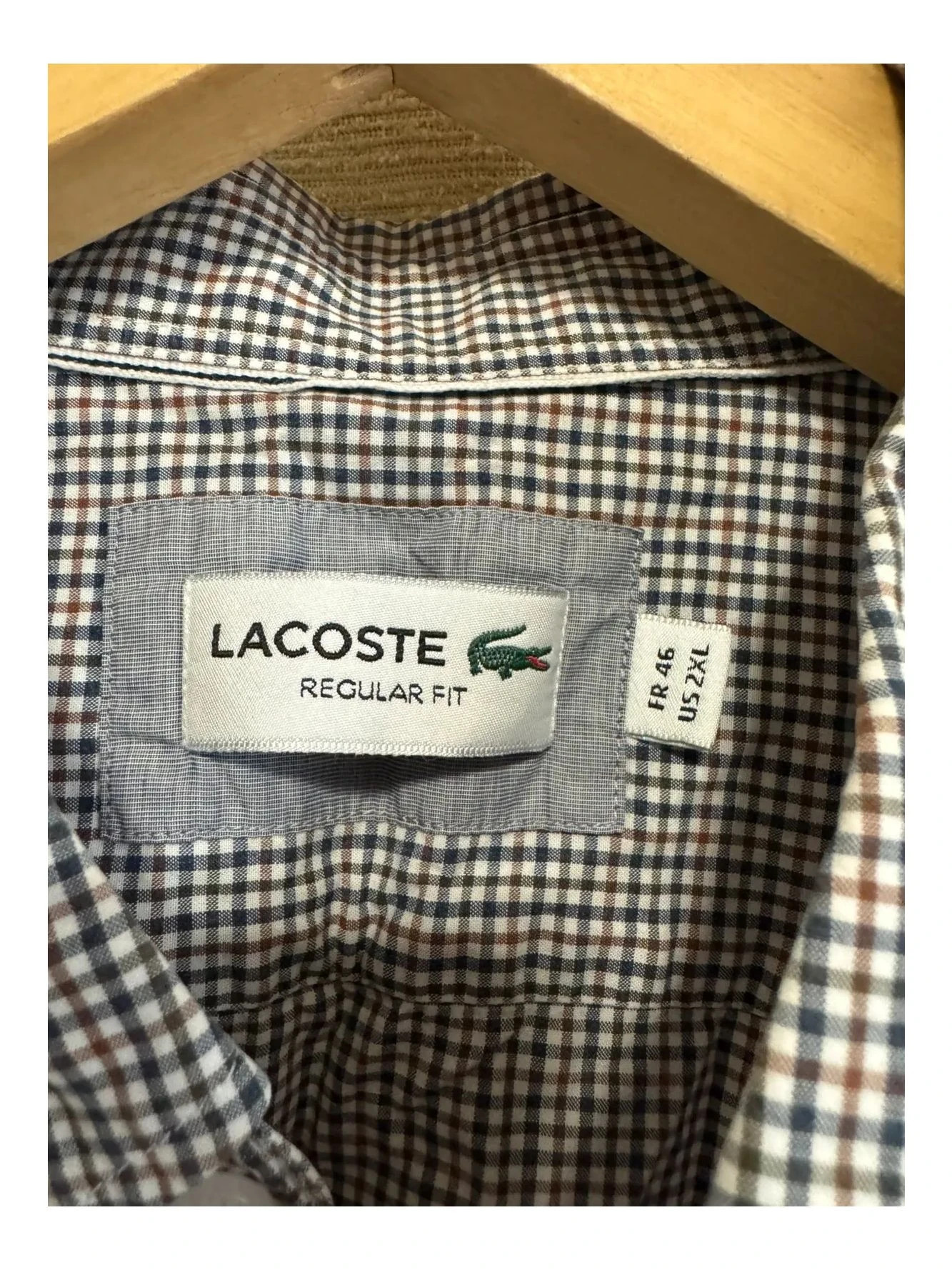Camisa cuadros algodón de Lacoste talla 46 📀 – Lacoste – taille 46 cm 5