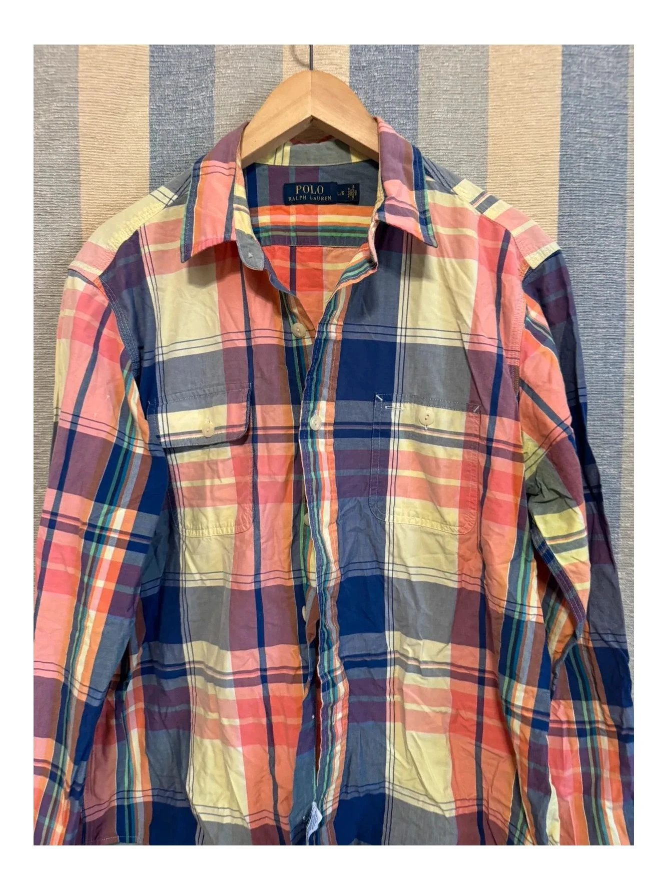 Camisa algodón cuadros de Ralph Lauren, talla L 📀 – Ralph Lauren – taille L 2