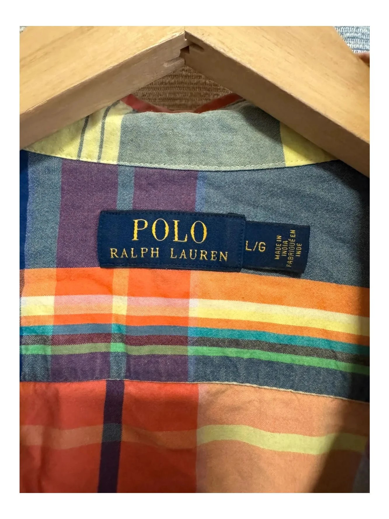Camisa algodón cuadros de Ralph Lauren, talla L 📀 – Ralph Lauren – taille L 3