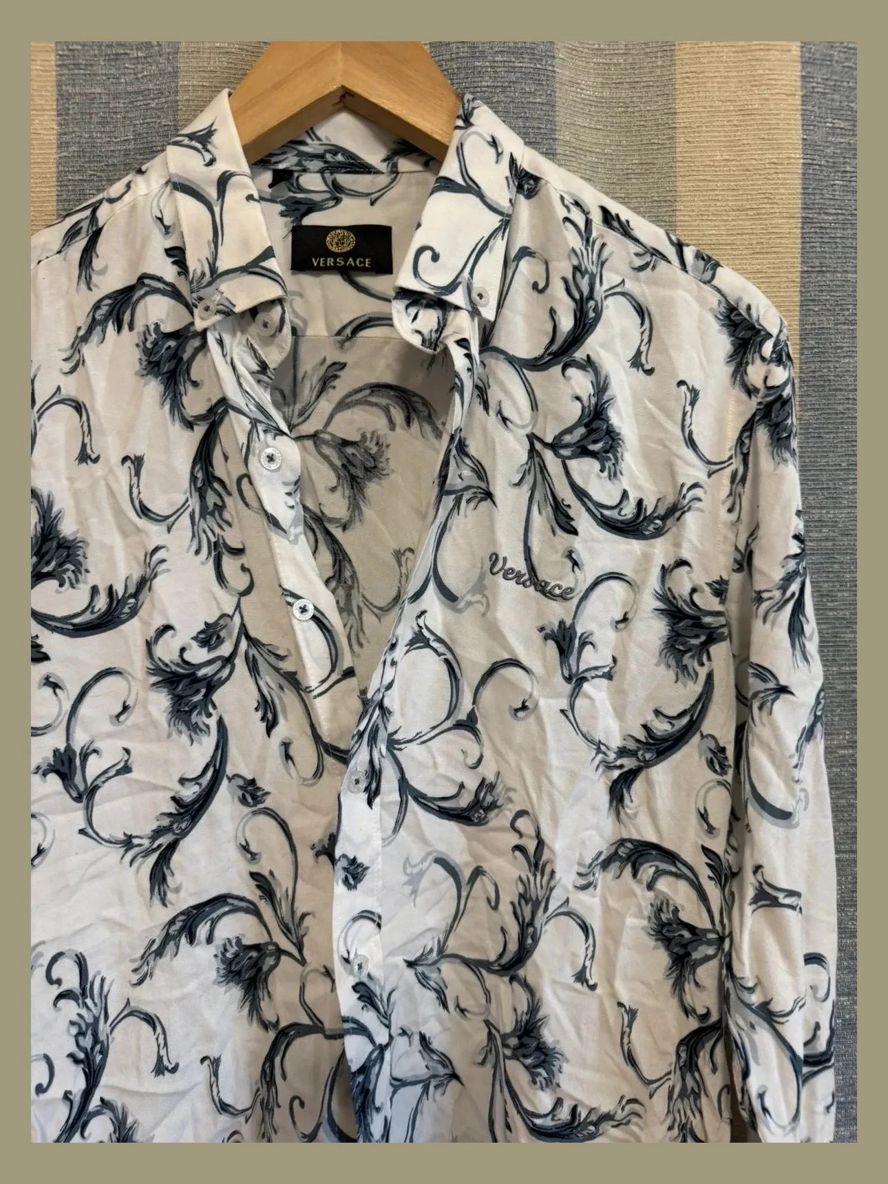 Camisa algodón estampada de Versace talla S 📀 – Versace – taille S 2