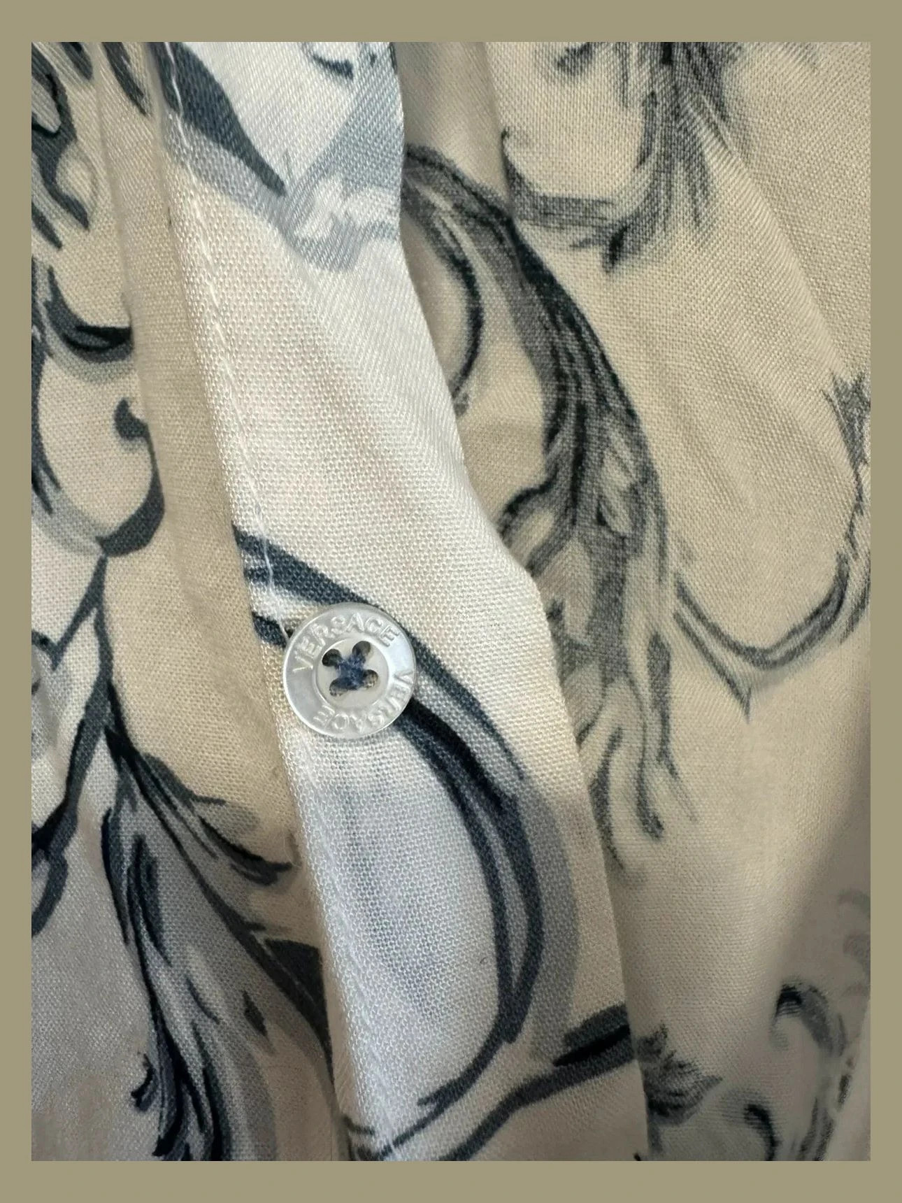 Camisa algodón estampada de Versace talla S 📀 – Versace – taille S 4