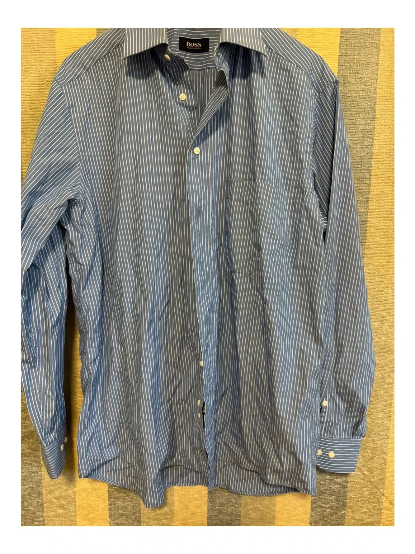 Camisa rayas algodón marca Hugo Boss 📀 – Hugo Boss – taille L 2