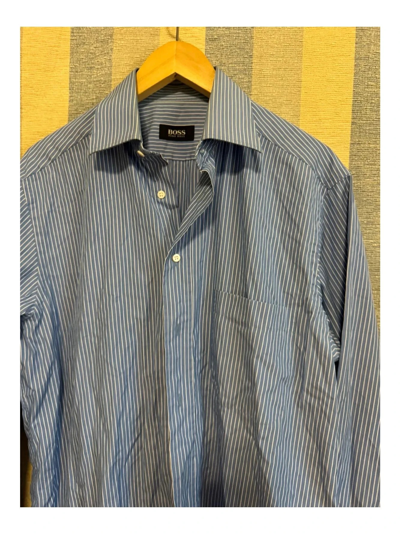 Camisa rayas algodón marca Hugo Boss 📀 – Hugo Boss – taille L 3