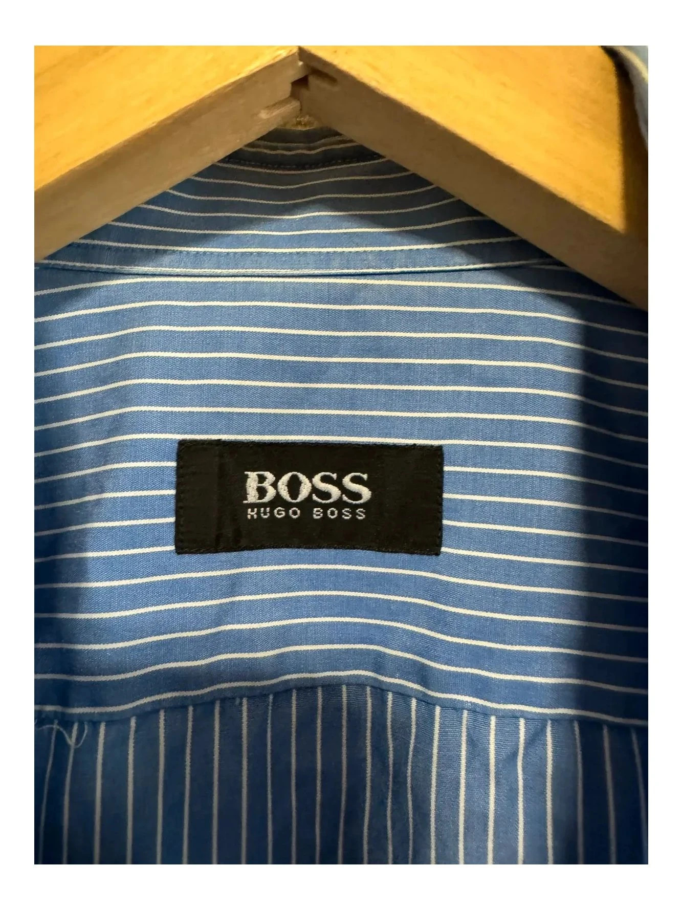 Camisa rayas algodón marca Hugo Boss 📀 – Hugo Boss – taille L 4