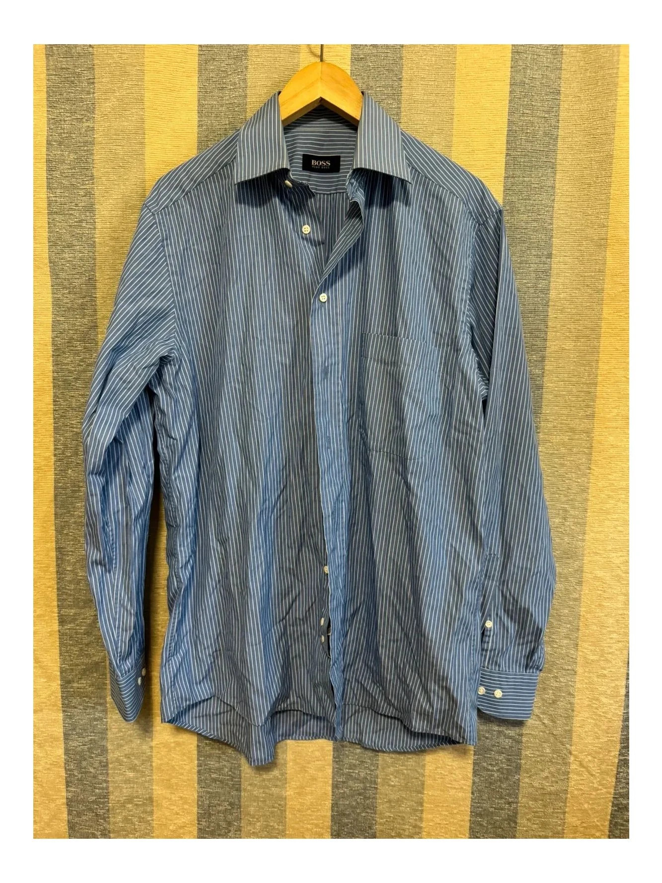 Camisa rayas algodón marca Hugo Boss 📀