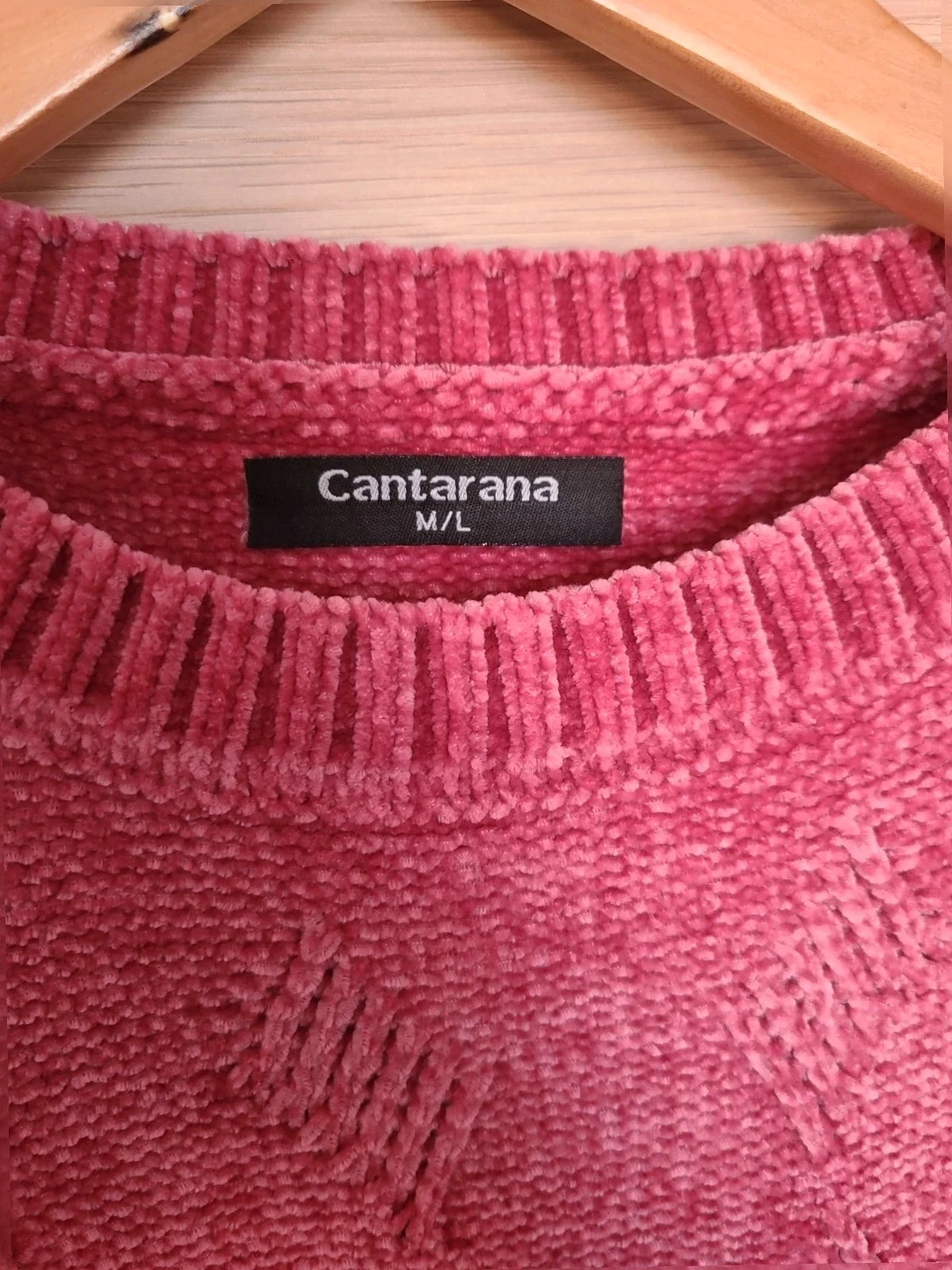 Precioso jersey aterciopelado Talla M- L – Cantarana – taille M / 38 / 10 4