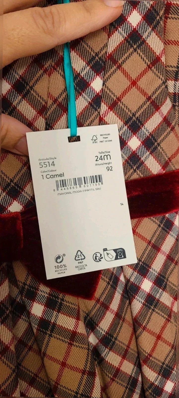 Increíble Vestido de cuadros bebé talla 92 Firma Abel&Lula (Mayoral) – Abel & Lula – taille 24-36 mois / 92 cm 5