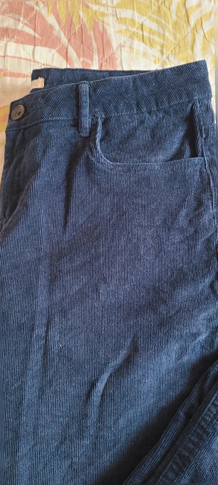 Pantalones de pana Azul marino mujer talla 40 de El Corte Inglés – El Corte Inglés – taille L / 40 / 12 3