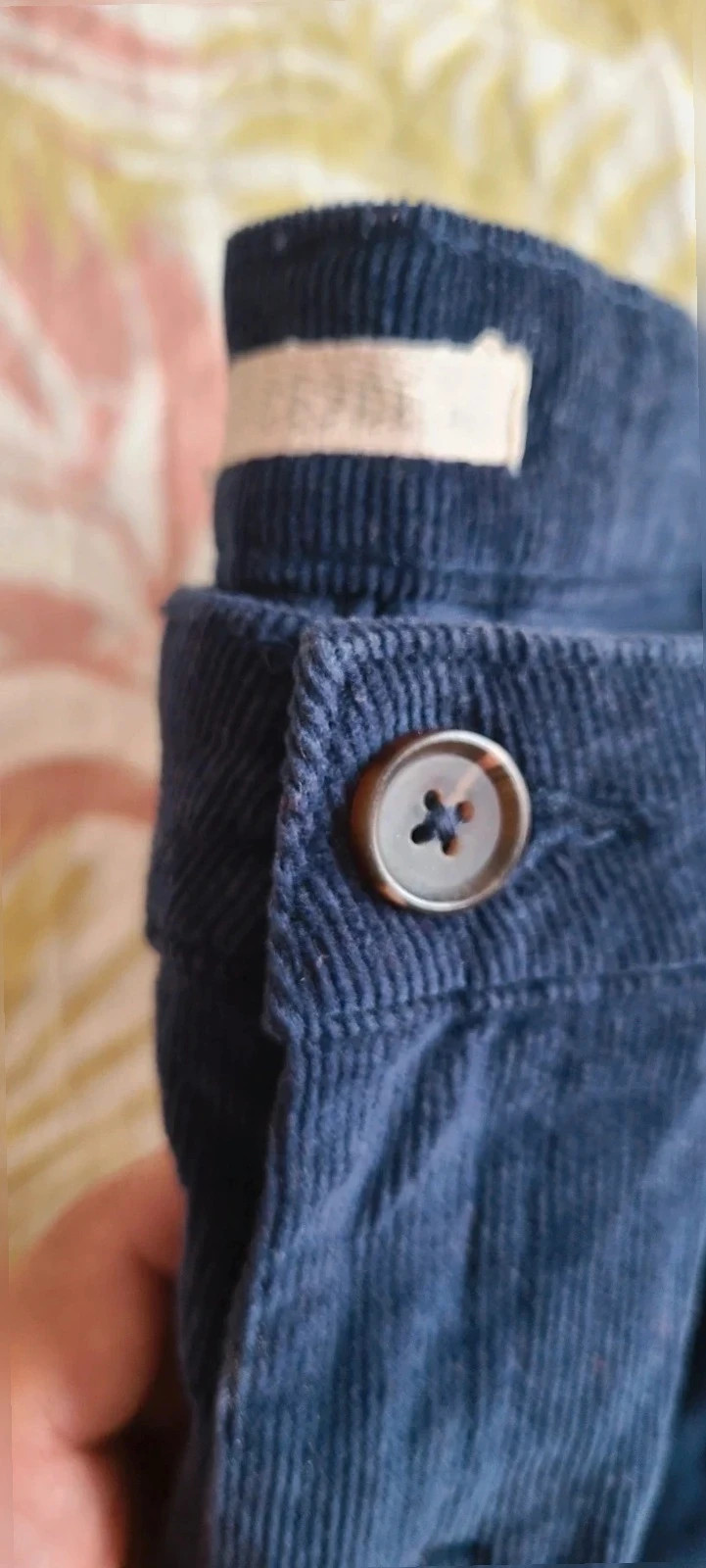 Pantalones de pana Azul marino mujer talla 40 de El Corte Inglés – El Corte Inglés – taille L / 40 / 12 4