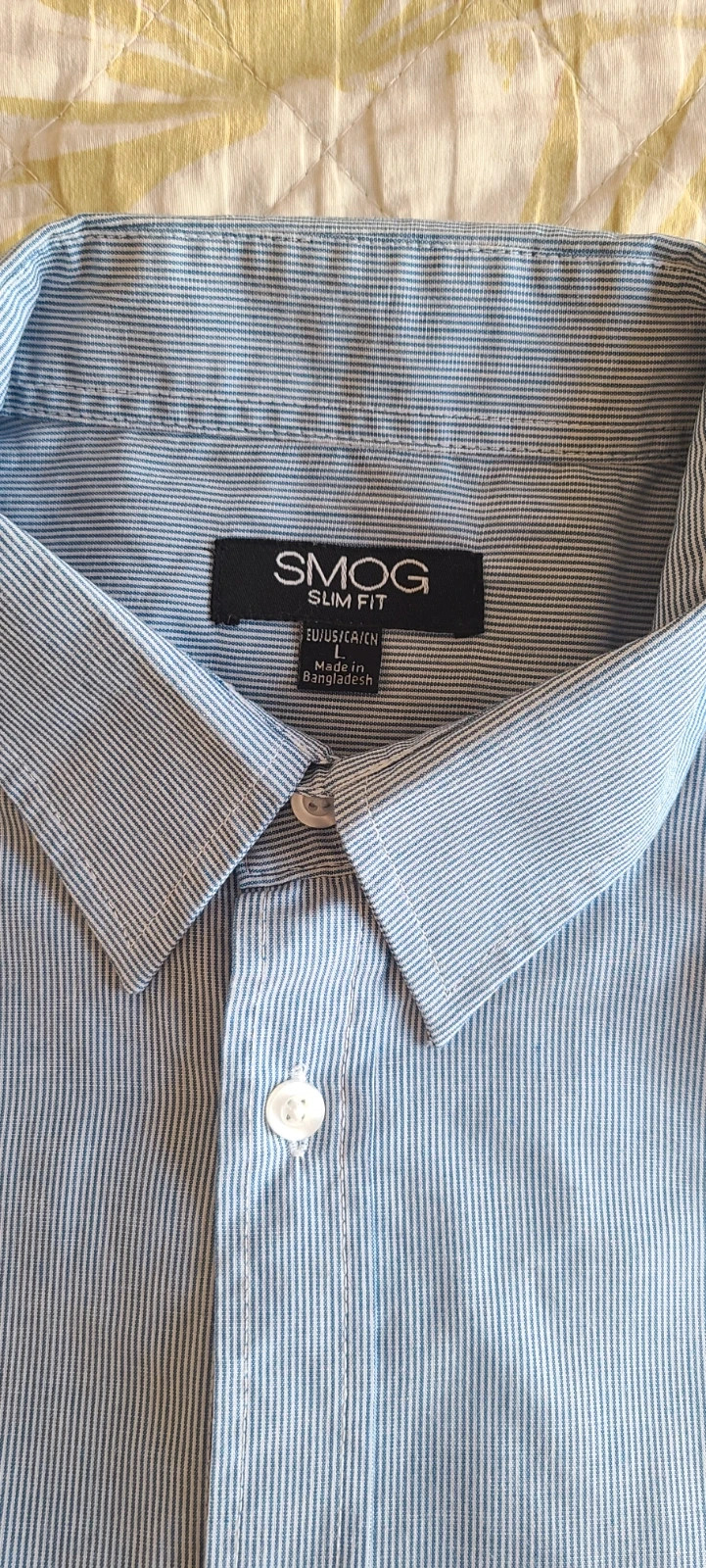 Camisa de raya de hombres talla L de la marca Smog, Slimfit – SMOG – taille L 2