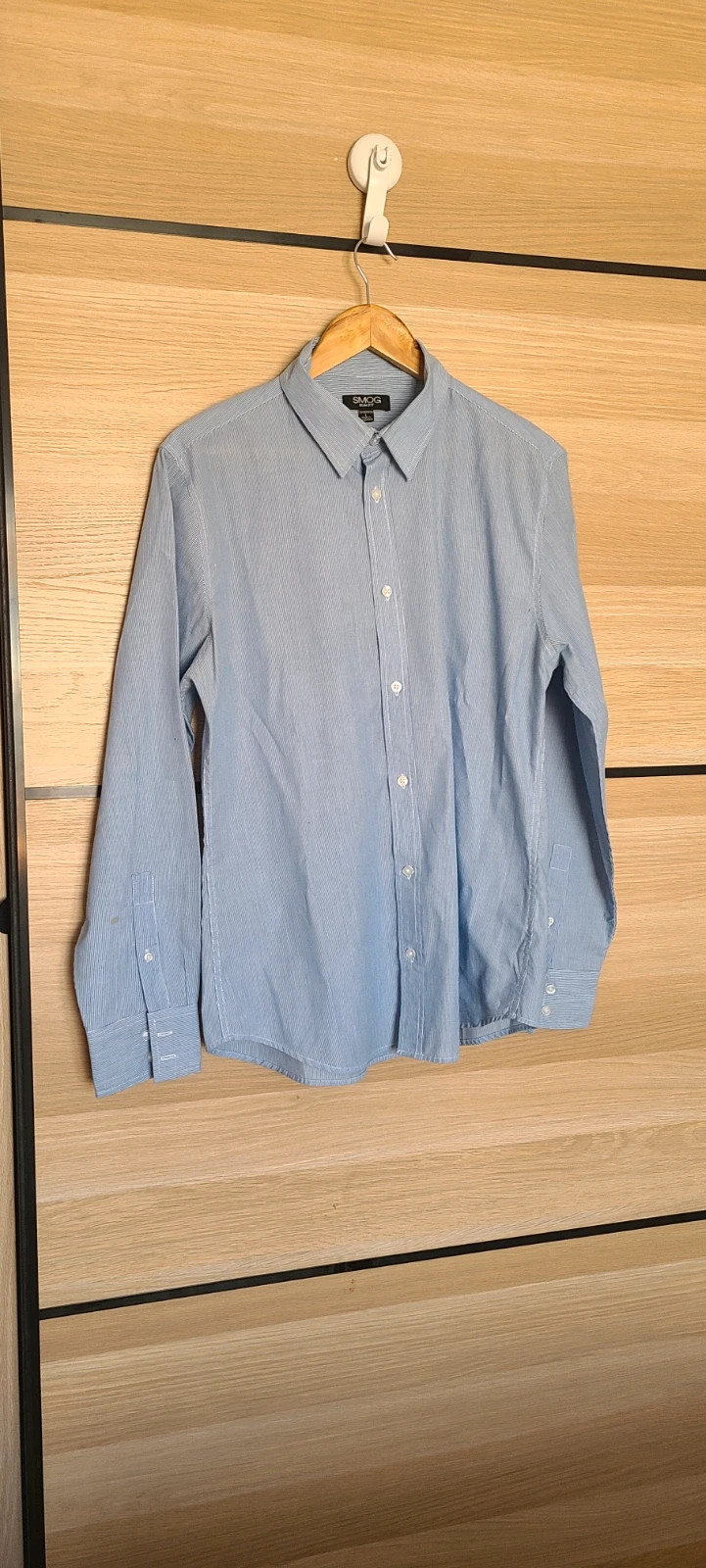 Camisa de raya de hombres talla L de la marca Smog, Slimfit – SMOG – taille L 3