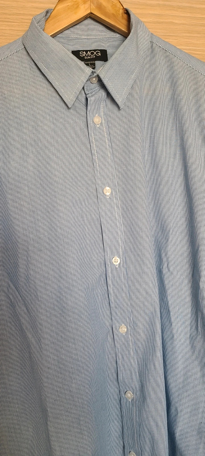 Camisa de raya de hombres talla L de la marca Smog, Slimfit – SMOG – taille L 5