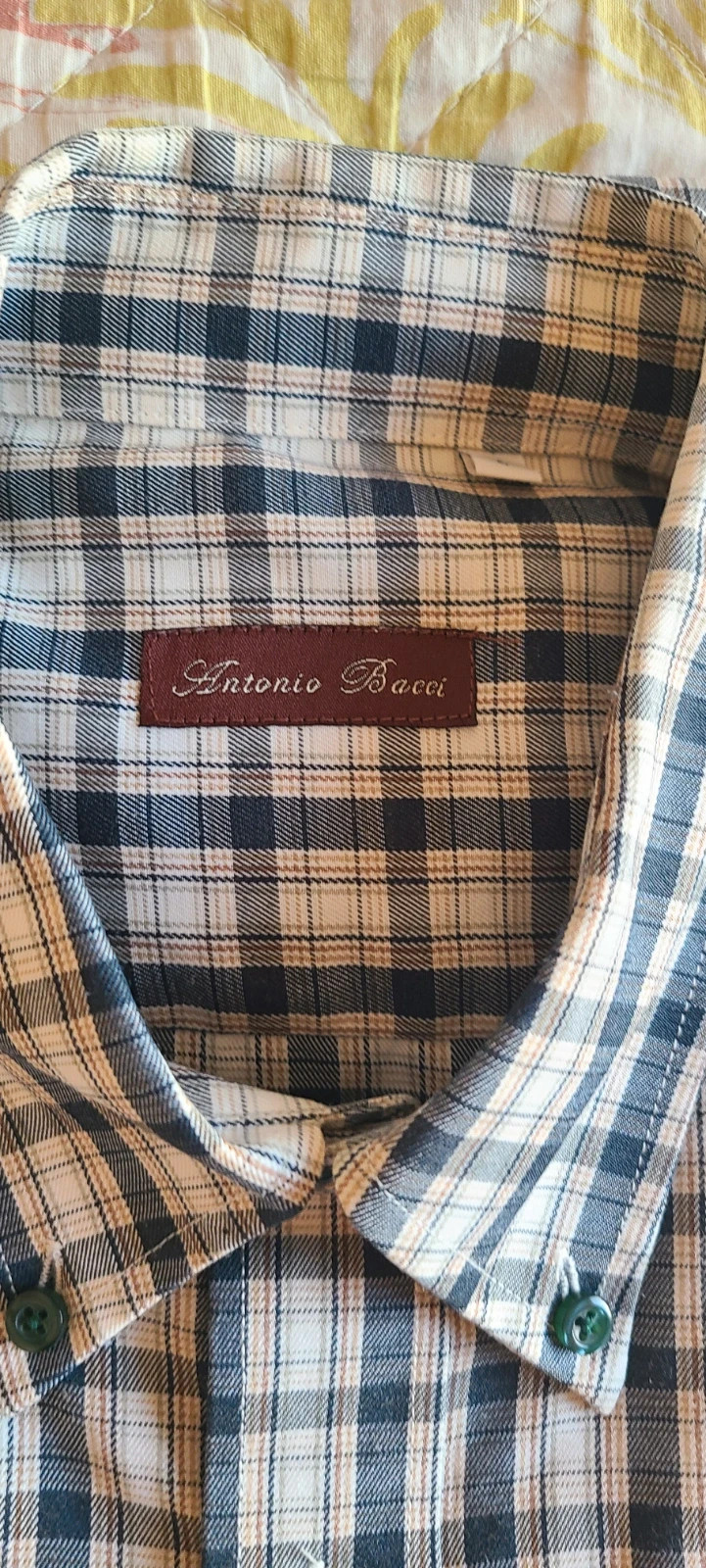 Camisa de hombre de cuadros de Antonio Bacci talla 4 – Antonio Bacci – taille L 2