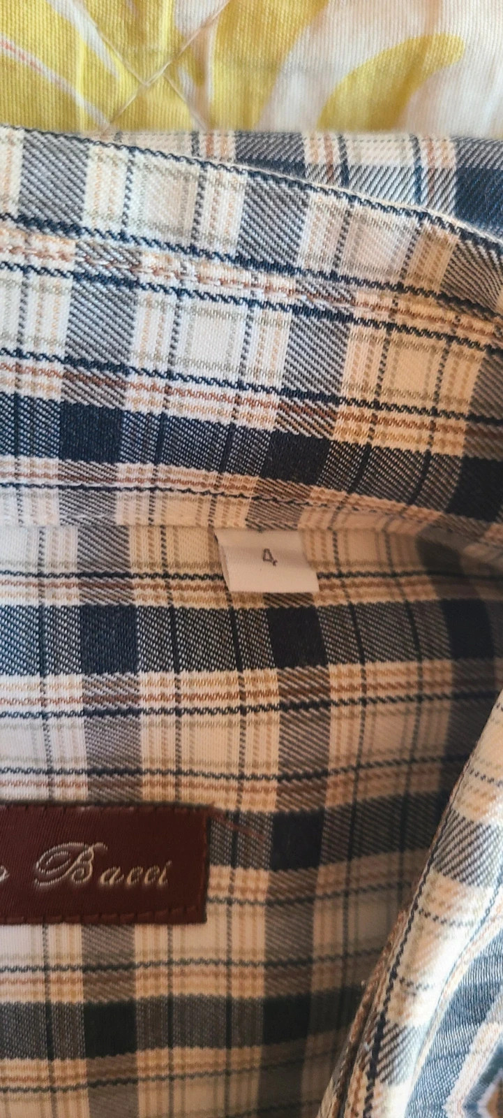 Camisa de hombre de cuadros de Antonio Bacci talla 4 – Antonio Bacci – taille L 3