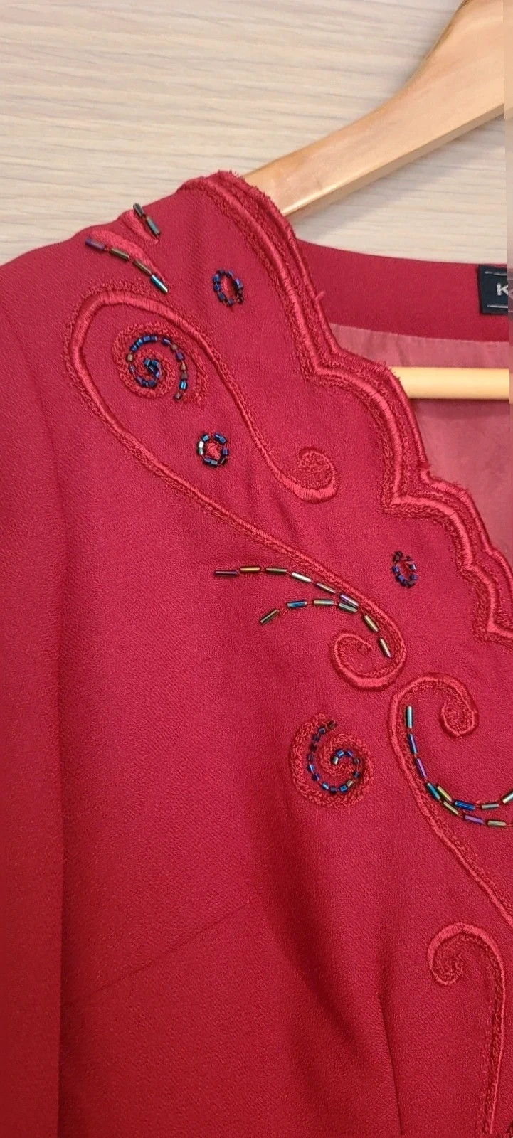 Vestido rojo Vintage elegante – Vintage Boutique – taille Taille unique 3