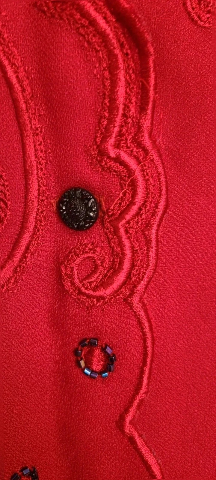 Vestido rojo Vintage elegante – Vintage Boutique – taille Taille unique 5