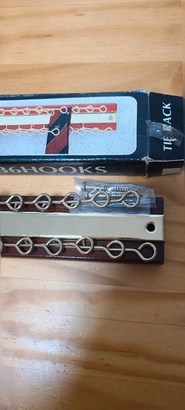 Corbatero De madera a estrenar – Tie Rack 4