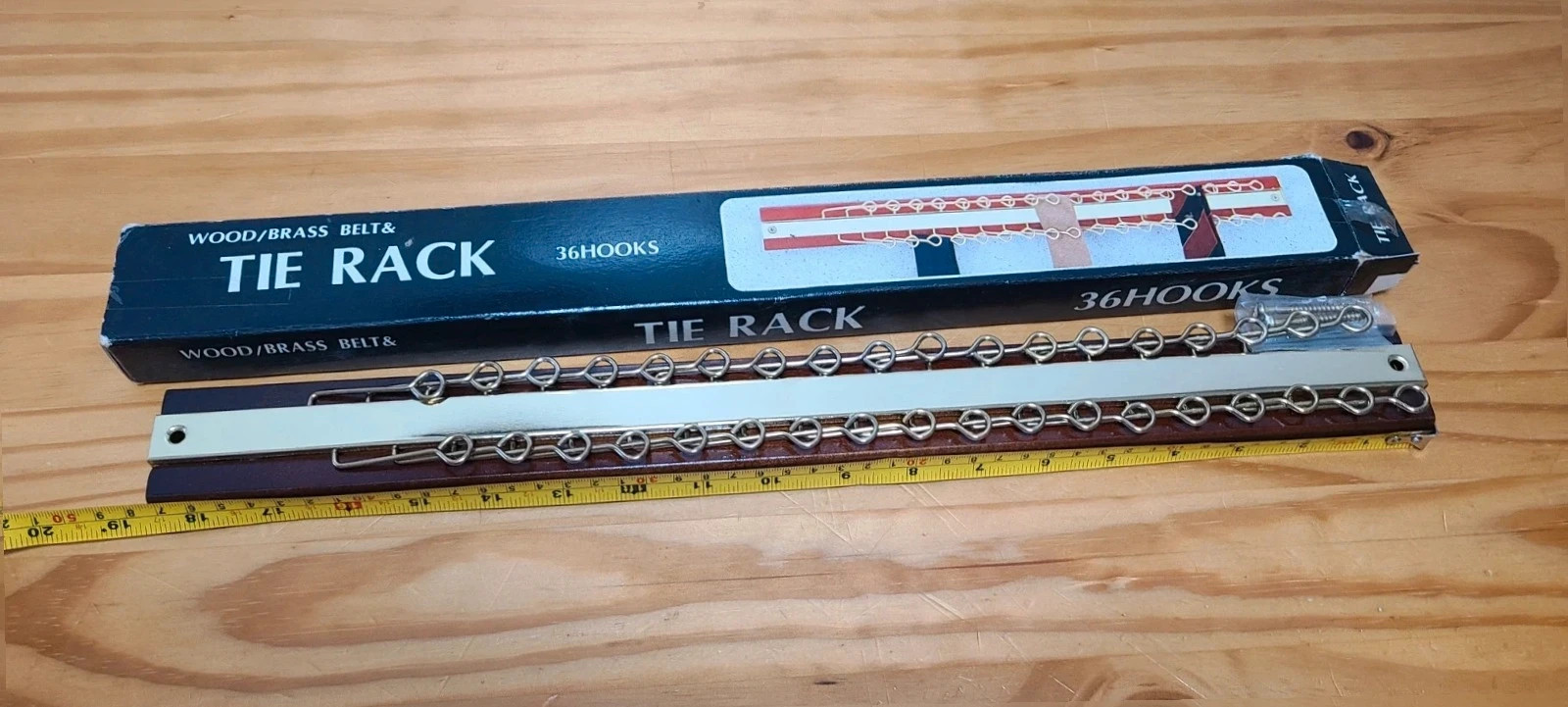 Corbatero De madera a estrenar – Tie Rack 5