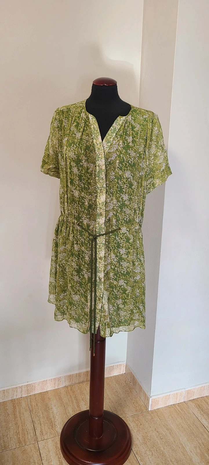 Vestido de Purificación García talla 38 estampado-camisero