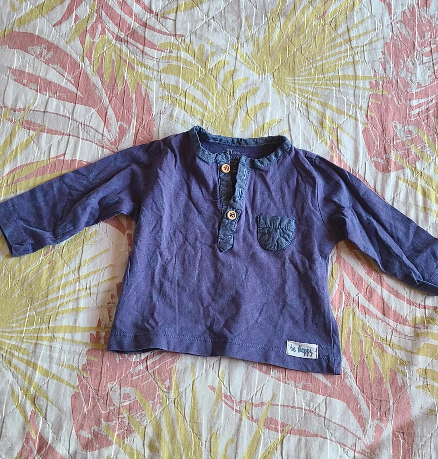 Camiseta de bebe niño 1- 3 meses