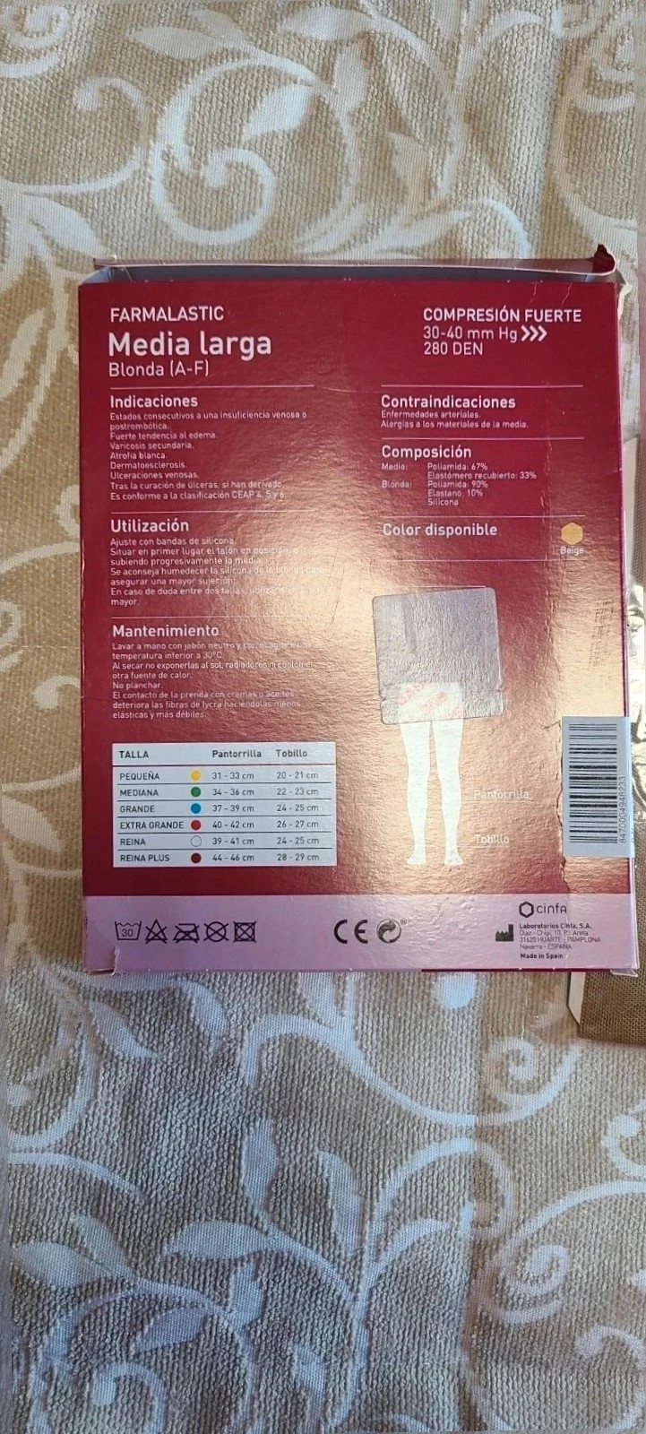 Media larga de compresión Talla RP marca farmalástic – Farmalastic – taille Taille unique 3
