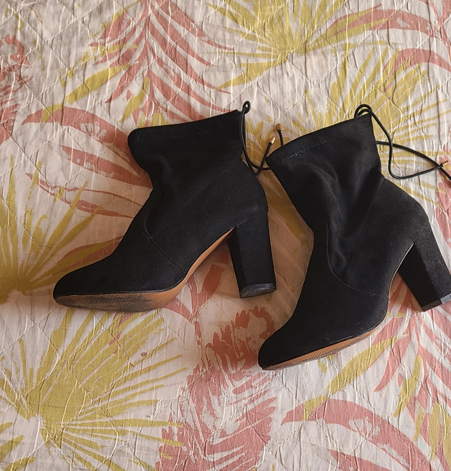 Botines negros de antelina talla 38 de Sfera tacón ancho – Sfera – taille 38 2