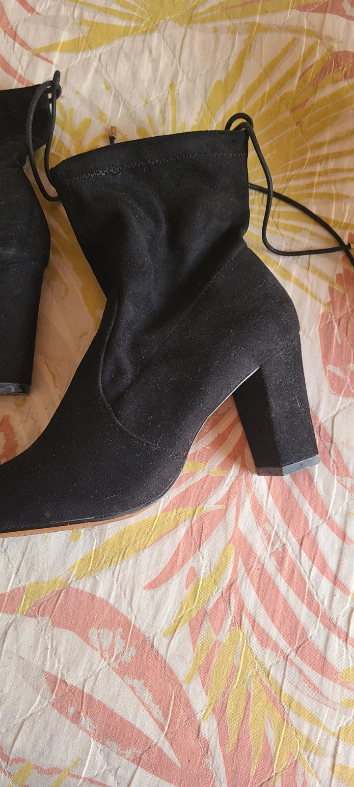 Botines negros de antelina talla 38 de Sfera tacón ancho – Sfera – taille 38 3