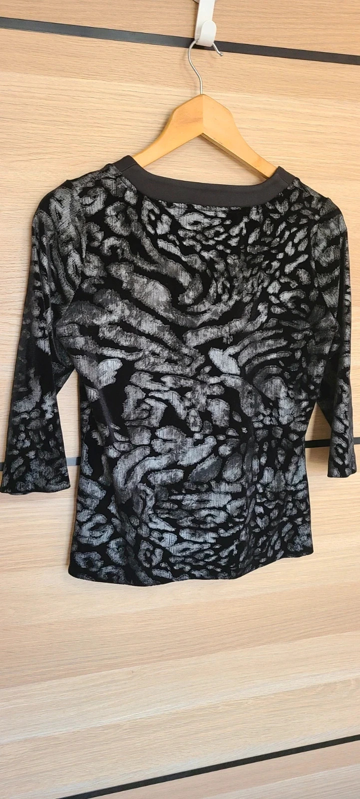 Camiseta elegante de terciopelo devoré – Estampado Abstracto talla 42 de Escola – Escolá – taille XL / 42 / 14 4