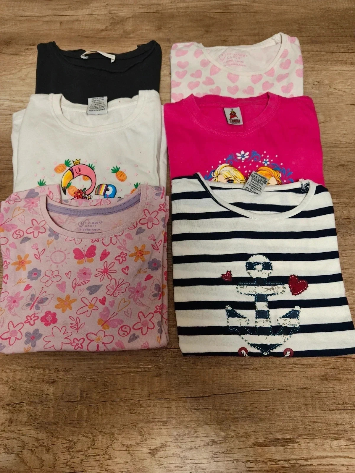 Lote camisetas manga corta 7-8 años