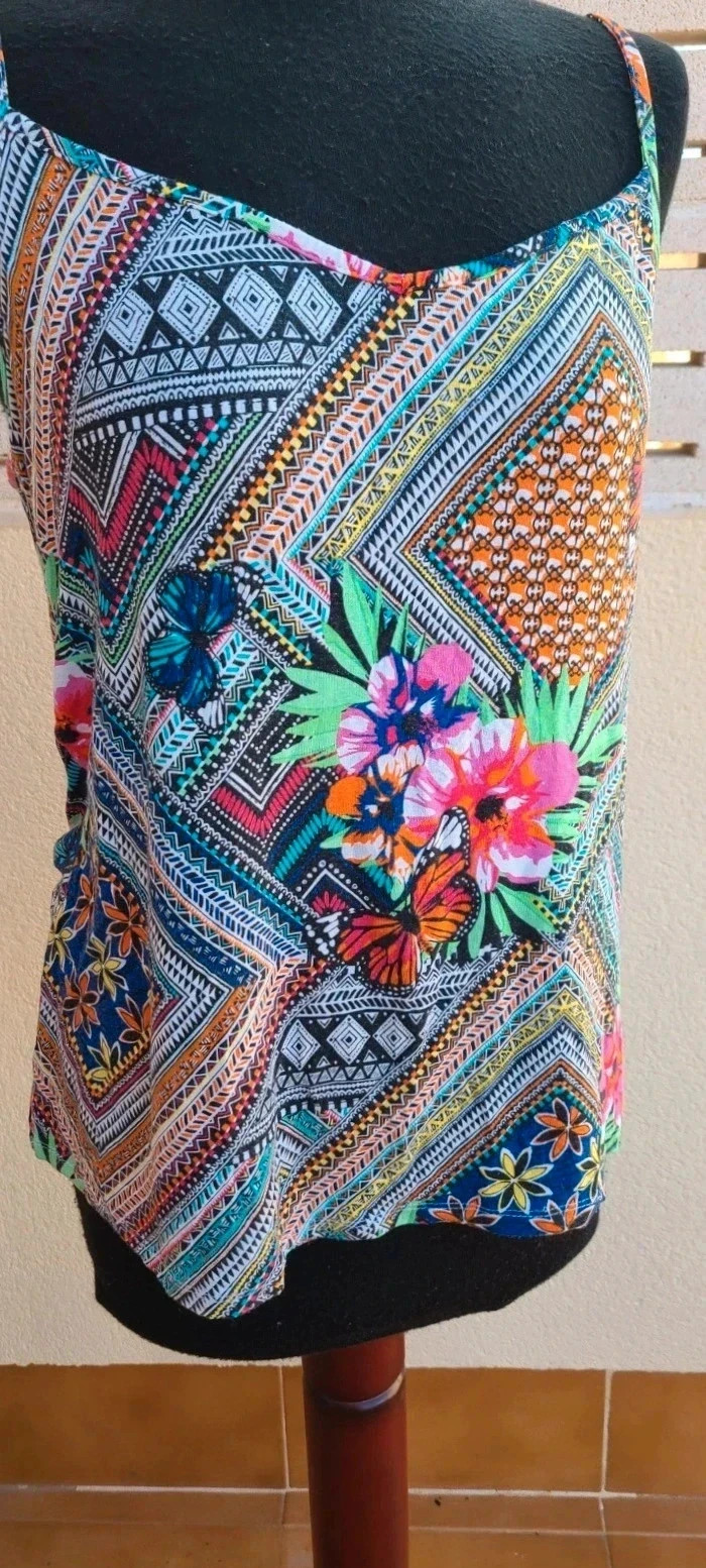 Preciosa blusa colorida de tirantes talla 38 – George – taille M / 38 / 10 2