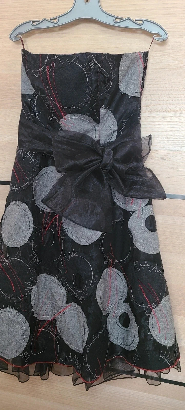 Vestido palabra de honor talla 38 para eventos tonos negros y grises – taille M / 38 / 10 3
