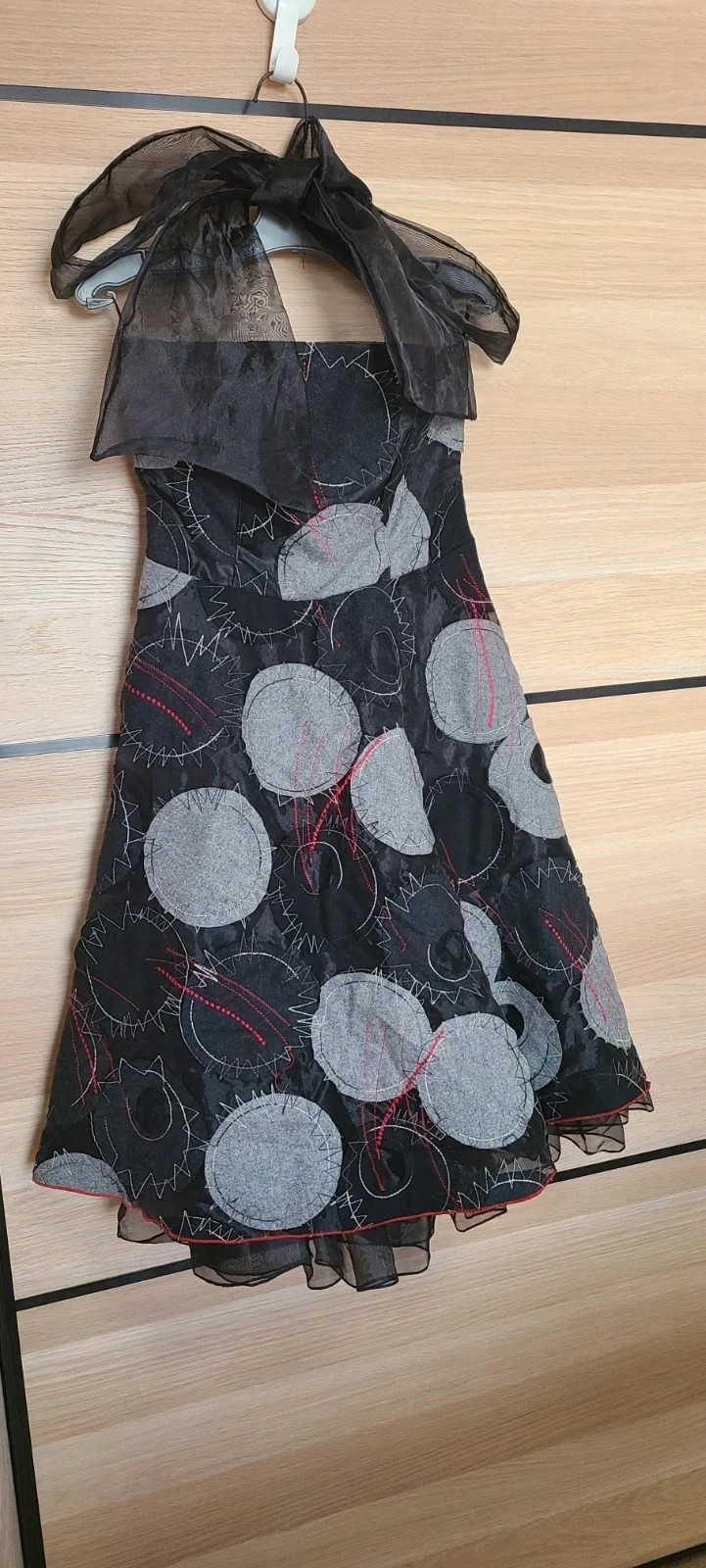 Vestido palabra de honor talla 38 para eventos tonos negros y grises – taille M / 38 / 10 5