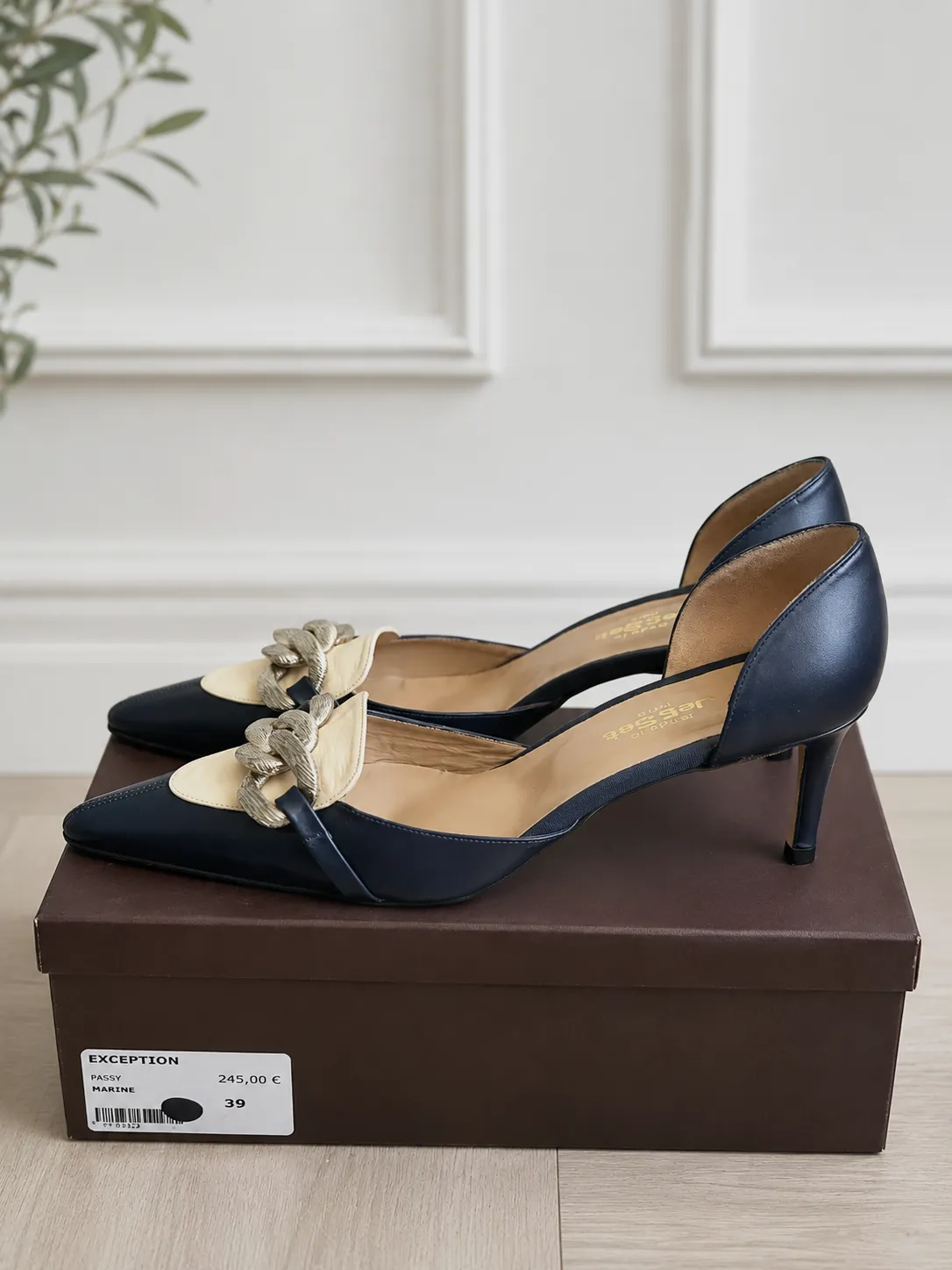 Escarpins Jet Set en cuir bleu marine – Jet Set – taille EU 39 2