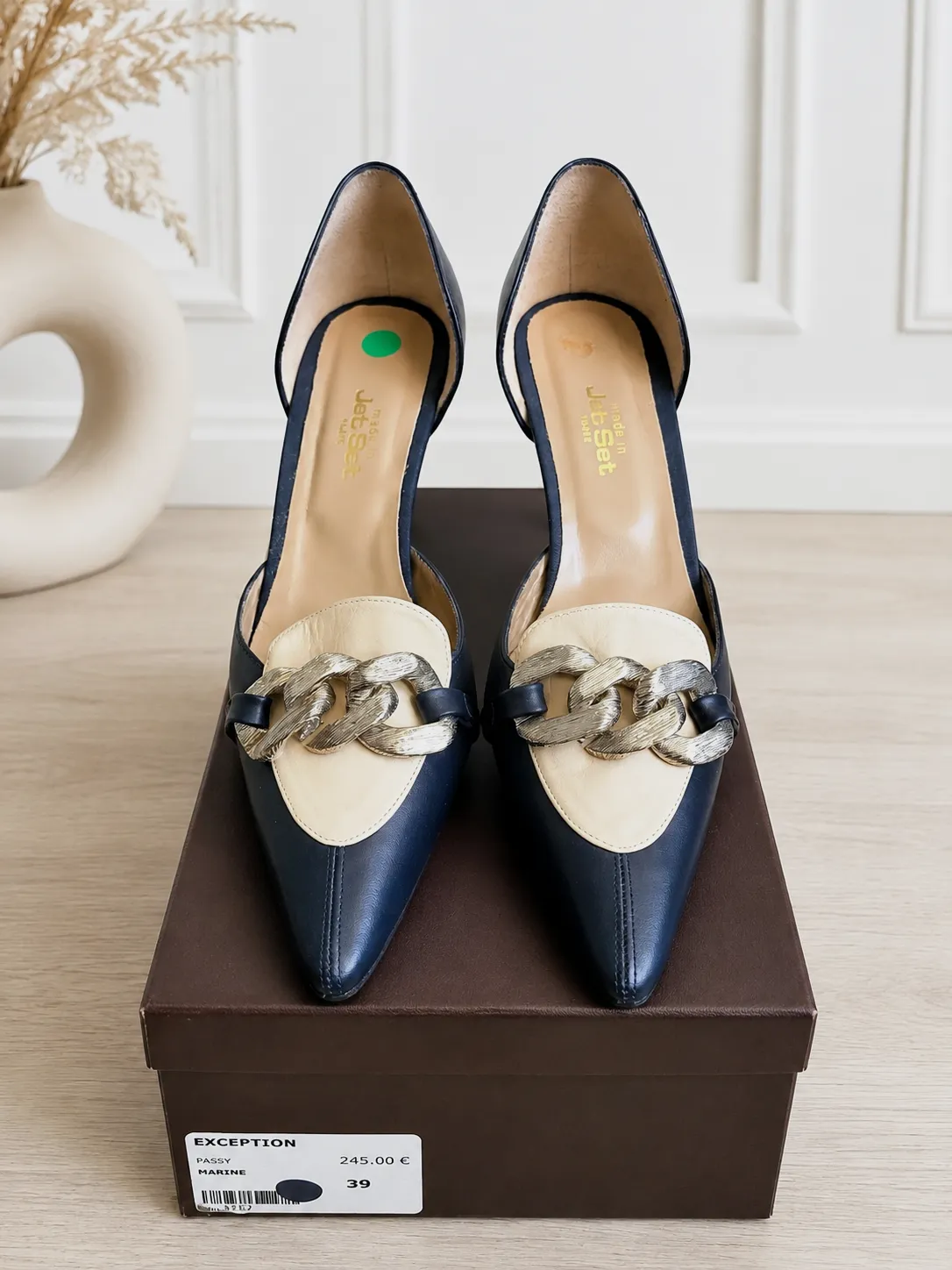 Escarpins Jet Set en cuir bleu marine – Jet Set – taille EU 39 3