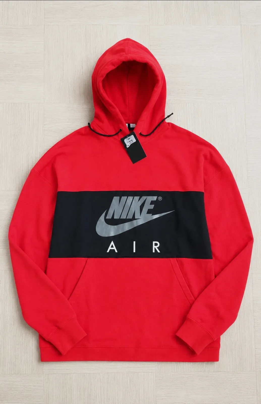 Sweat à capuche Nike Air rouge et noir – Nike – taille L 2